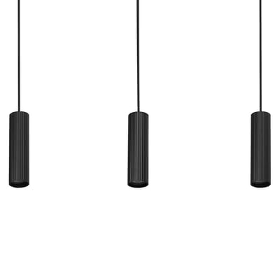 OSRAM Decor Drums, decoratieve hanglamp, 3-lamps met GU10 fitting, 7,5W, 460lm, 3000K, niet dimbaar, IP20, staal, zwart, lamp niet vervangbaar