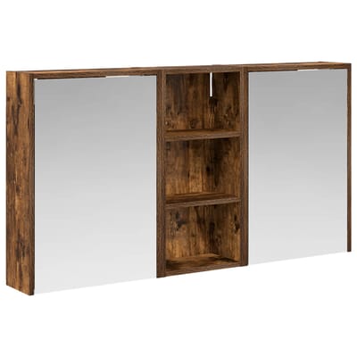 vidaXL - Badkamerkast - set - 3 - st - 116 - x - 16 - x - 62,5 - cm - Bewerkt - hout