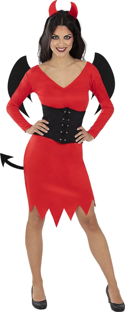 FUNIDELIA Duivel Kostuum voor dames - Maat: S - Rood