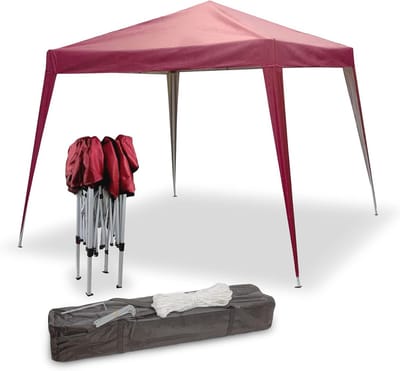 Vouwpaviljoen 3 x 3 m partytent pop-up tent tuinfeest bordeaux