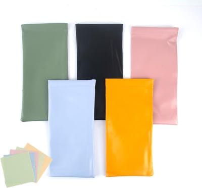 Zachte brillenkoker - Brillenetui set - Veilig opbergen - Eenvoudig openen - 5 stuks - Multicolor