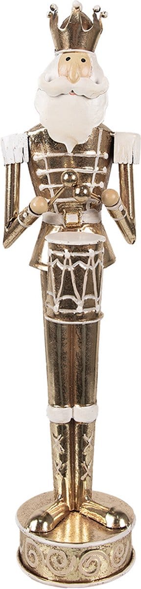Clayre & Eef Kerstdecoratie Notenkraker 38 cm Goudkleurig Metaal
