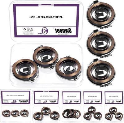 Boorpers Terugveer - Veer Kit - Machine Onderhoud - Veerstaal Materiaal - 3 stuks 45mm - Zwart