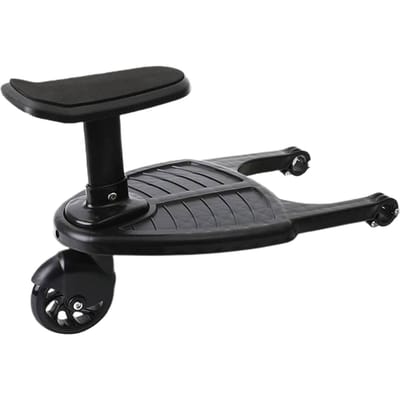 Poussette à roulettes pour enfant avec siège de selle et fixation pour poussette