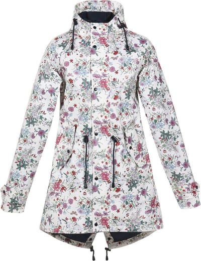 Wit gebloemde dames regenjas / parka Shangri-La HafenCity® van BMS S