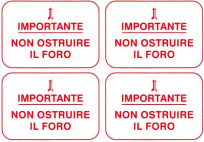 autocollant stickers rms pour auto piaggio 610176m / rood / par 4 nieuw