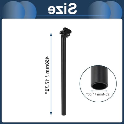 Verstelbaar Fietszadel van Aluminiumlegering, Extra Lang 25,4 x 450 mm, Comfortabel en Duurzaam