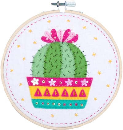 Vervaco - Knutselkit met vilt - Cactus - PN-0180501 - Borduren - Borduurpakket - Borduurpakket volwassenen - Borduurpakket kind