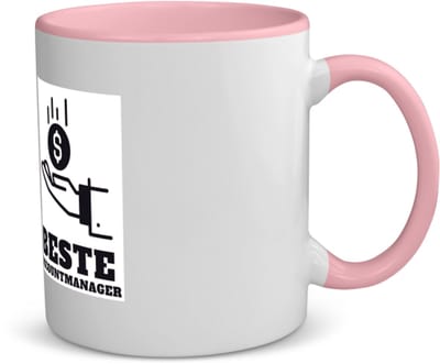 Akyol - beste accountmanager koffiemok - theemok - roze - Beste accountmanager - collega - welkom - afscheid - 350 ML inhoud