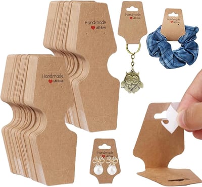 200 Stuks Sieraden Display Kaarten - Ketting, Armband, Sleutelhanger en Oorbellen Opknoping Kaarten - Kraftpapier voor Enkelbanden