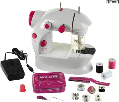 RFWR® Fashion Passion kindernaaimachine met voetpedaal en accessoires voor creatieve kinderen