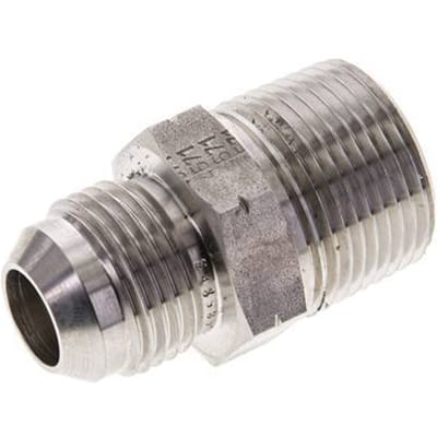 JIC  Dubbele Nippel UNF 7/8''-14 X 3/4'' NPT RVS 170bar
