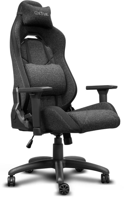 Trust GXT 723 Ruya Fabric - Ergonomische Gamestoel - 3D-armleuningen - Ademende Stoffen Bekleding - Tot 150 kg - Grijs