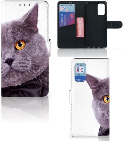 Samsung Galaxy A32 4G Telefoonhoesje met Pasjes Kat