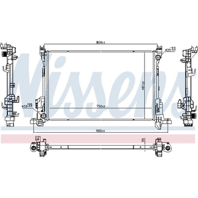 Radiator, motorkoeling NISSENS 686807