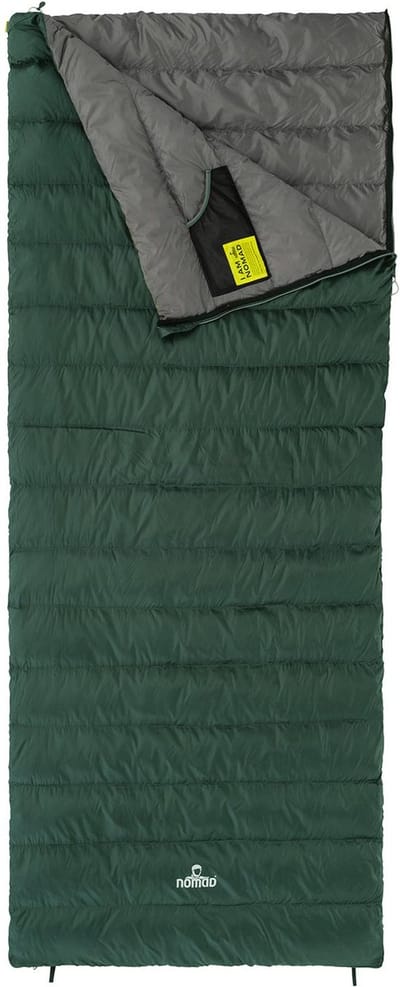 NOMAD® Taurus 300 Slaapzak Dekenmodel | Groen | 205x80 cm | Gevoerde koordtunnel | 2-wegs autolock rits | Incl Hoes