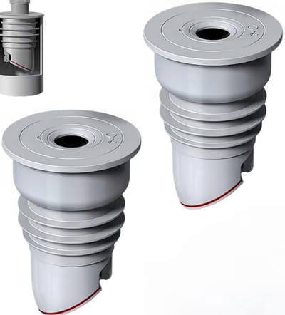 2 stuks Afdichting voor afvoerslang van wasmachine - geurwerende vloerafvoerstop - afdichtingsring voor rioolbuis - afdichtingsplug voor wasmachine - Geschikt voor rioolbuizen met een binnendiameter van 35-44 mm