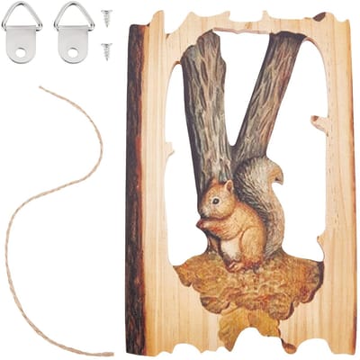 Allecto - Eekhoorn Dier - Houten Gesneden Ambachten - Decoratie - 7,3