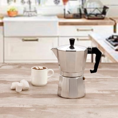 Aluminium Koffiezetapparaat voor 6 Kopjes - Stalen Percolator