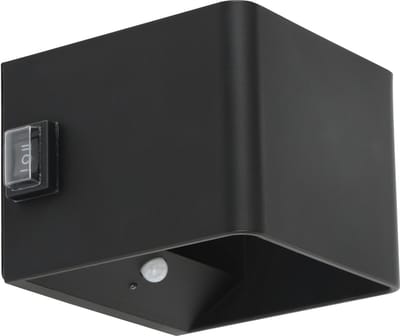 LUTEC Noctis - LED wandlamp voor binnen of buiten - 2-pack - Up & Down - 80Lm - 3000K warm licht - IP44 weerbestendig - Zwart - Herlaadbare batterij