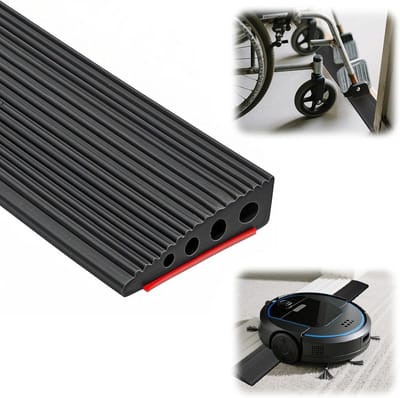 Set van 2 Drempelhellingen PVC Antislip voor Rolstoel en Kinderwagen
