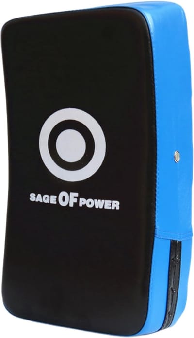Bokspads - Sparring Kussen - Vechtsport Training - Gebogen Ontwerp - 39x19x10cm - Blauw