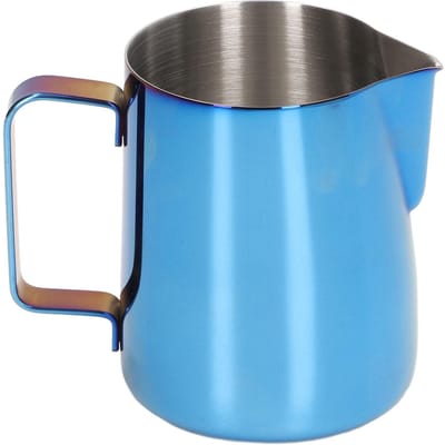 Melkopschuimpit 350ml 304 Roestvrij Staal met Schaal Druppelvrije Tuit Melkopschuimbeker voor 350ml L(for 6.5-9kg)