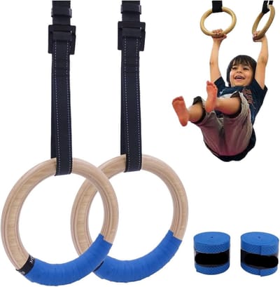 Turnringen Kinderen - Gymnastiekringen Verstelbaar - Binnenshuis Fitness - Verstelbare Riemlengtes - 25 mm Dikte