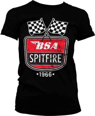 BSA Dames Tshirt -S- Spitfire 1966 Zwart