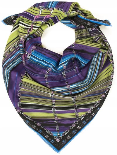 Unieke Dames Sjaal - Blauw, Groen, Paars - 100% Viscose