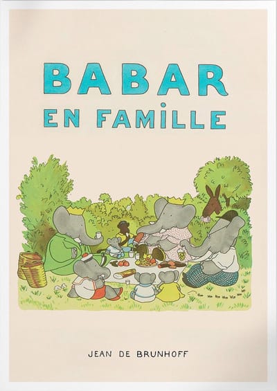 Un Pique-Nique De Babar (Babar de Olifant) | Poster | A3: 30 x 40 cm
