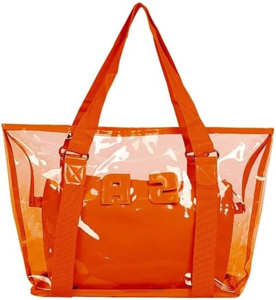 Zomerse strandtas van transparant PVC, ruime schoudertas voor vrije tijd en luxe stijl