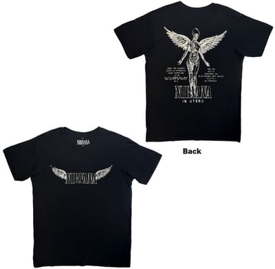Nirvana - In Utero Tracklist Heren Tshirt - M - Zwart