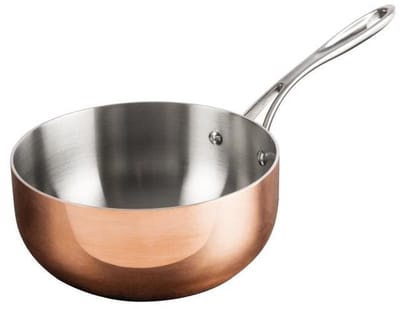 Koperen Koekenpan met Anti-aanbaklaag, 20 cm - Voor Inductie en Alle Warmtebronnen