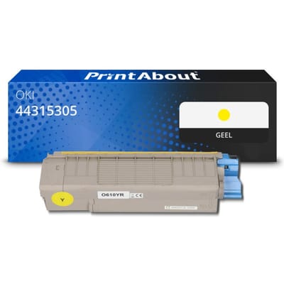 PrintAbout huismerk Toner 44315305 Geel Geschikt voor OKI