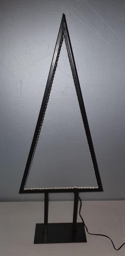 Luca lighting  Kerstboom metal zwart 128Led L24xB8xH61cm op.batterijen