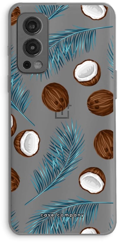 Case Company® - Hoesje geschikt voor OnePlus Nord 2 5G hoesje - Kokosnoot - Soft Cover Telefoonhoesje - Bescherming aan alle Kanten en Schermrand