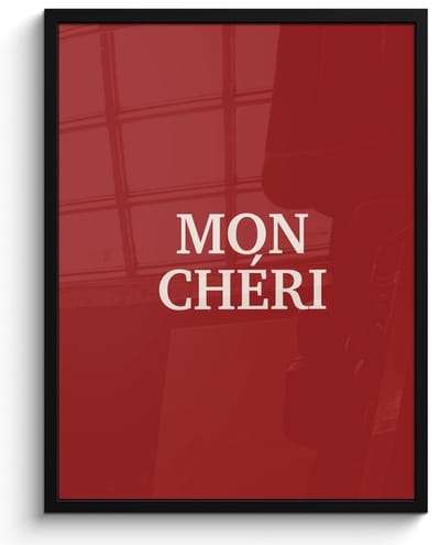 Fotolijst inclusief poster - Posterlijst 50x70 cm - Posters - Rood - Frans - Quotes - Foto in lijst - Keuken decoratie muur - Wanddecoratie accessoires - Muurdecoratie - Schilderijen