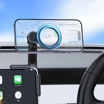 360 Graden Rotatable Magnetische Telefoonhouder voor Tesla Model 3/Y, Verstelbare Schermsteun, Geschikt voor iPhone 16 15 14 13 12 Series en Andere Smartphones