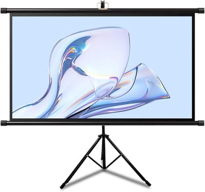 Projectiescherm Met Standaard - Draagbaar Filmscherm - Thuisbioscoop Creëren - Kreukvrij 4K HD Beeld - 60/72 Inch - Wit
