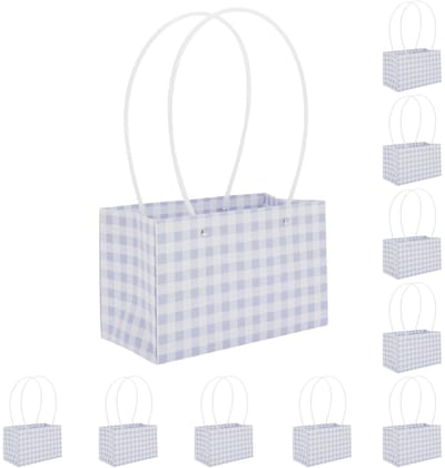 Dailygoods- Boeketzakken 10 Stuks - Geschenkverpakking - Bloemenzakken met Handvat - Herbruikbaar - Duurzaam - 22 x 10 x 13 cm - Geschenkzakken