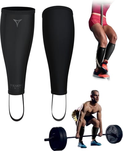 Breaking Limits Shin Guards Crossfit – Deadlift Scheenbeschermers – Shin Pads Fitness & Powerlifting – Kuitbeschermer – Deadlift Sokken (S)