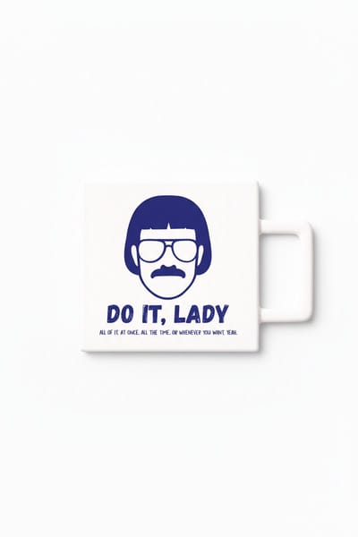 Grappige Motiverende Keramische Tegel – Do It Lady Quote Wanddecoratie, Retro Vrouw Design Cadeau Tegel
