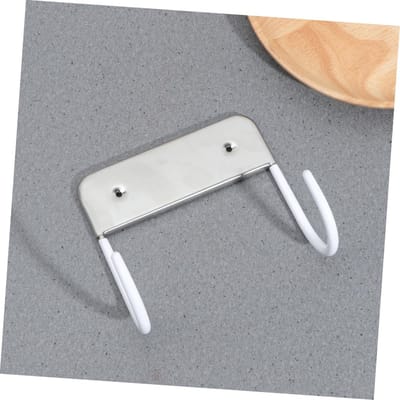 Strijkplankhouder Haken - Strijkijzer Opberger - Strijkplank Opbergen - Stevig RVS - 13 x 12.5 cm - Wit