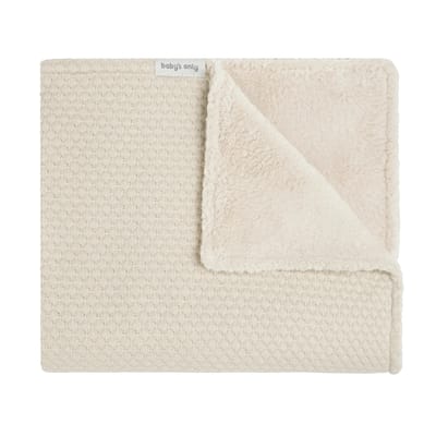 Baby's Only Gebreide wiegdeken teddy - Baby deken Sky - Dekentje voor jongens en meisjes - 2.7 TOG - 70x95 cm - Warm Linen - Herfst & winter deken