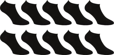 Sorprese 10 Paar Sneakersokken - Maat 35-38 - Zwart - Enkelsokken - Dames en Heren - Sokken - Cadeau