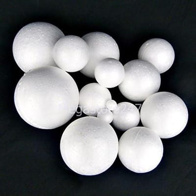 Schuimballen - Polystyreen Bollen - Ambacht en Decoratie - Massief Hoge Kwaliteit - 90mm Diameter - Wit