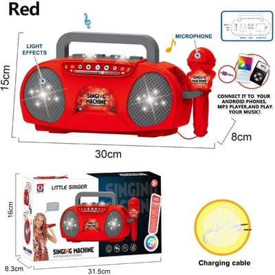 Muziekinstrument Microfoon Karaoke Machine Met Licht Binnen Buiten Reizen Educatief Speelgoed Cadeaus Voor Kinderen Meisjes Kinder Speelgoed