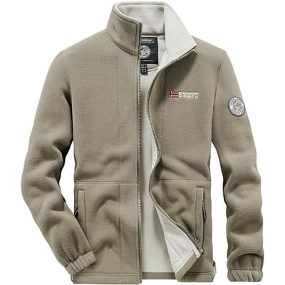 Herfst en Winter Nieuwe Heren Fleece Jas Fleece Vest Trui Casual L gray