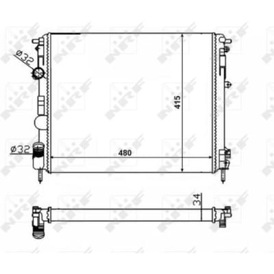 Radiator, motorkoeling NRF 58217